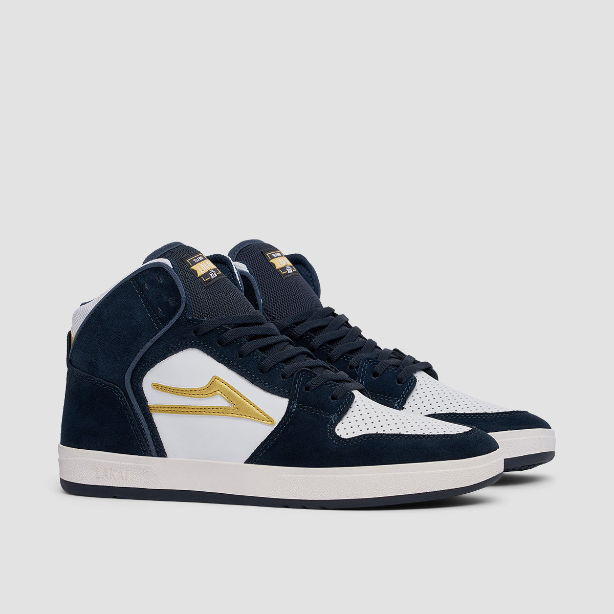 Lakai Telford Shoes - Navy/White Suede