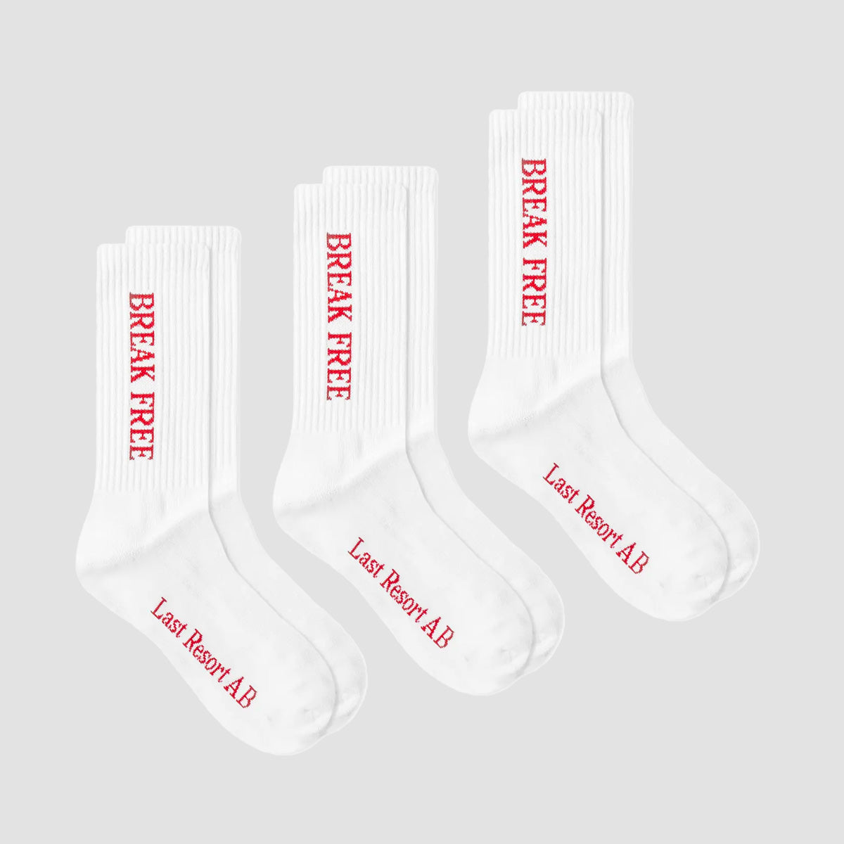 Last Resort AB Break Free Socks 3 Pack White