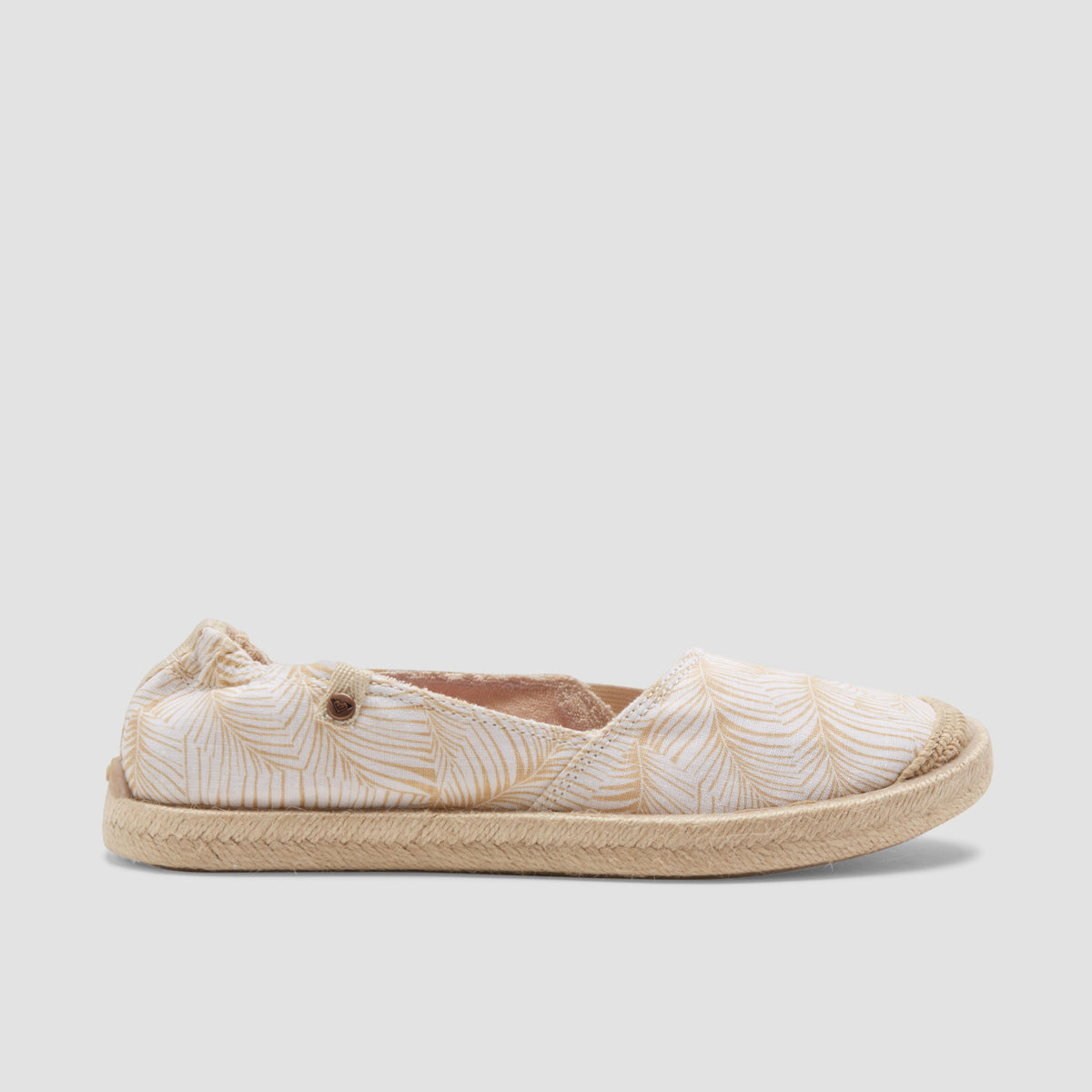 Roxy Cordoba Slip-On Shoes - Beige/White - Womens
