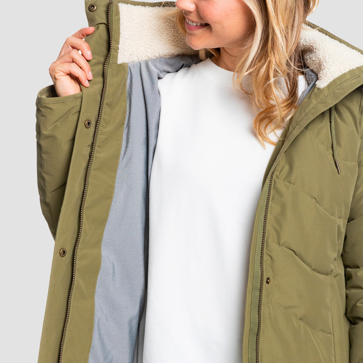 Roxy Ellie Cold Weather Jacket Burnt Olive - Womens