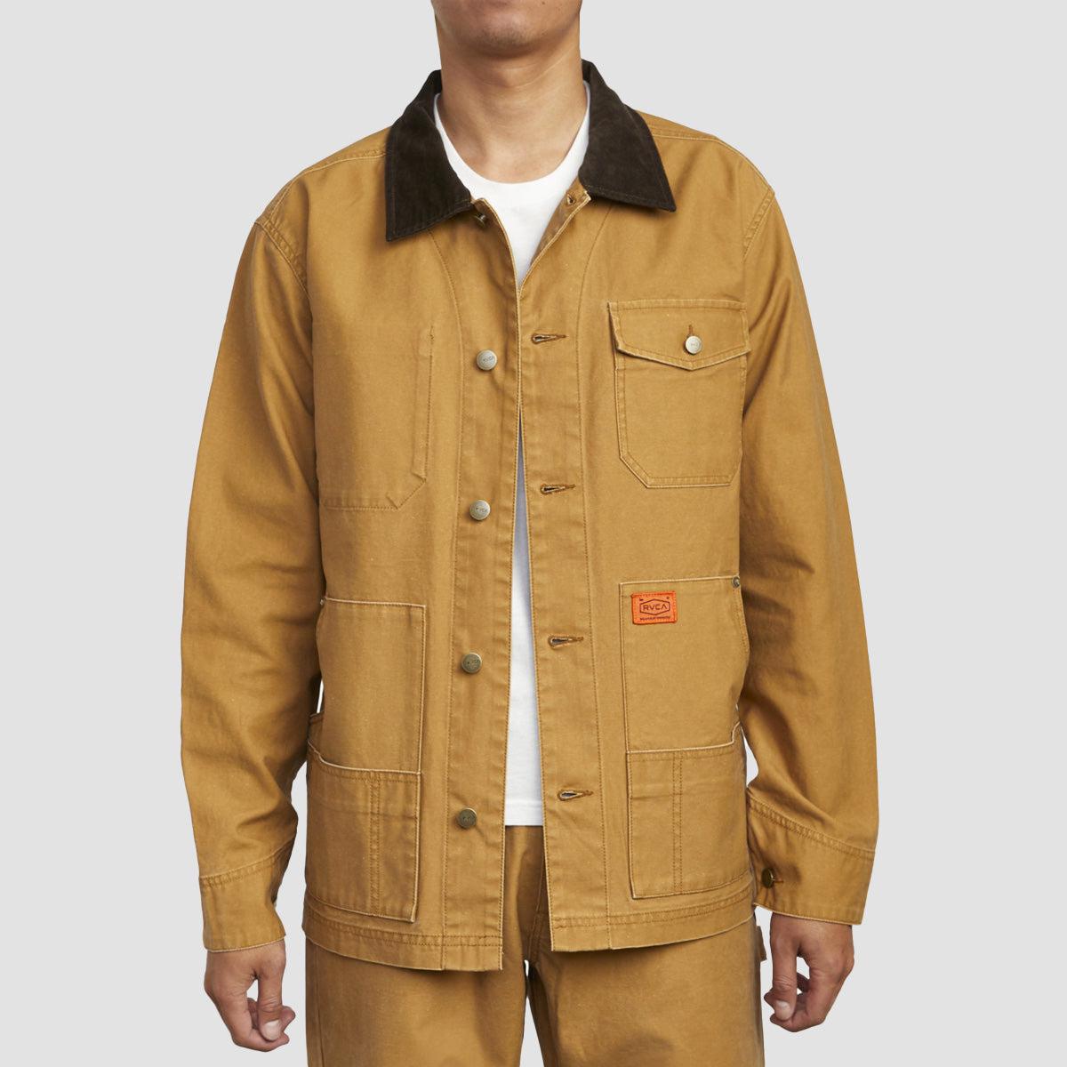 RVCA Chainmail Chore Jacket Camel