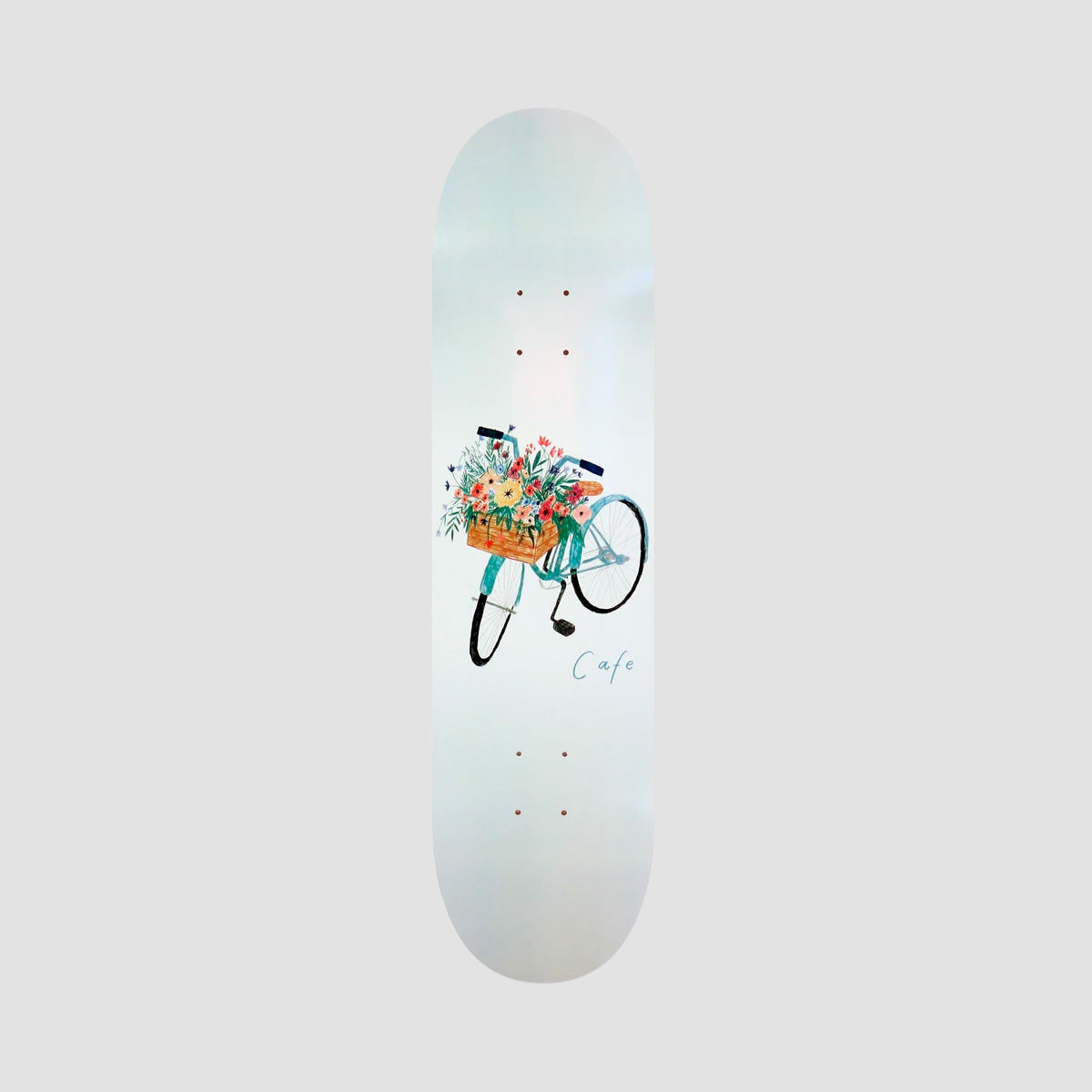 Skateboard Cafe Flower Basket Skateboard Deck Grey - 8.125"
