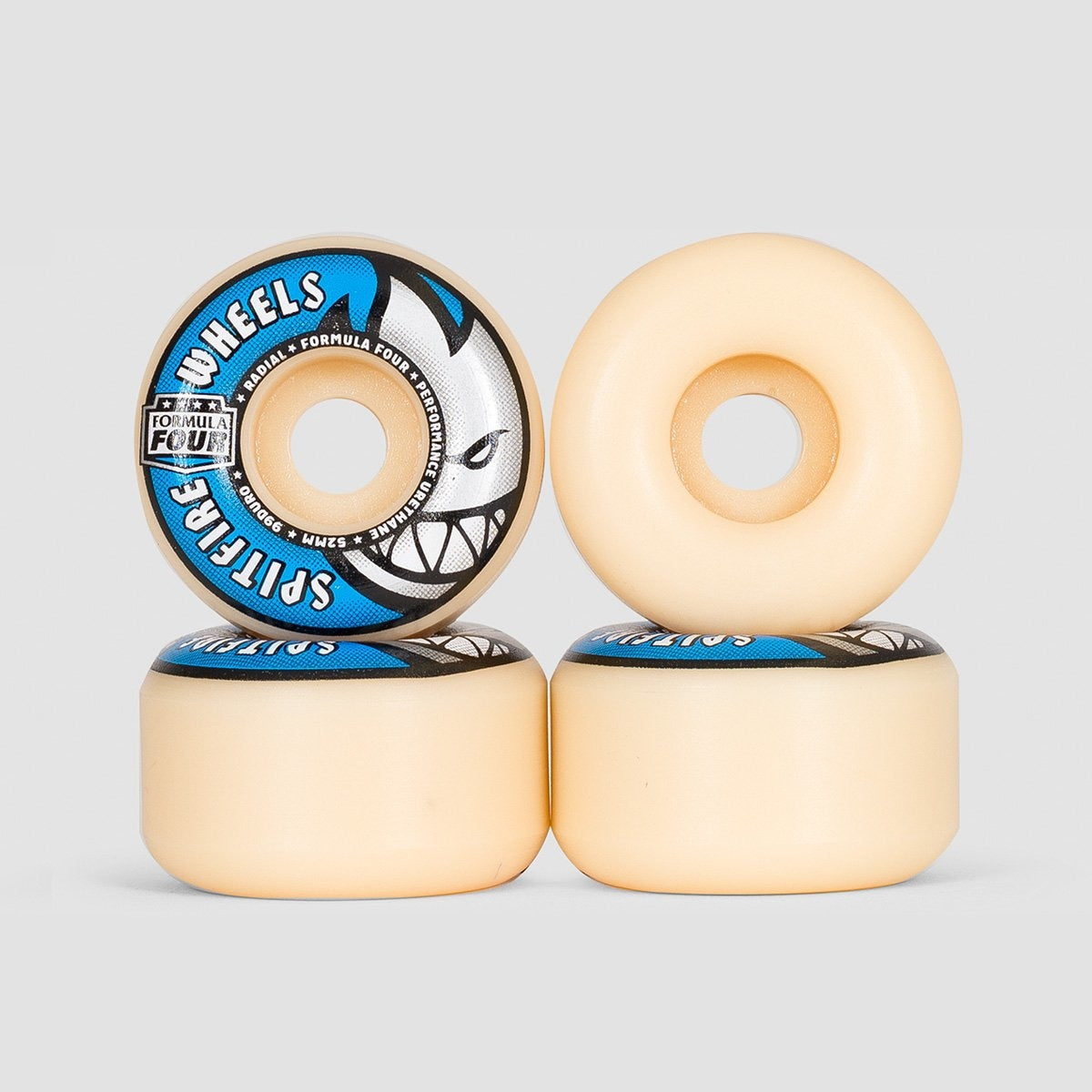 Spitfire Formula Four Radial 99DU Wheels Natural/Blue 52mm - Skateboard