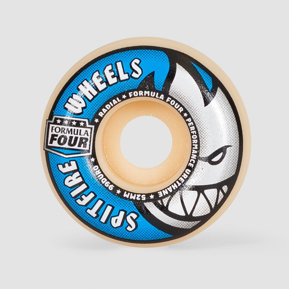 Spitfire Formula Four Radial 99DU Wheels Natural/Blue 52mm - Skateboard