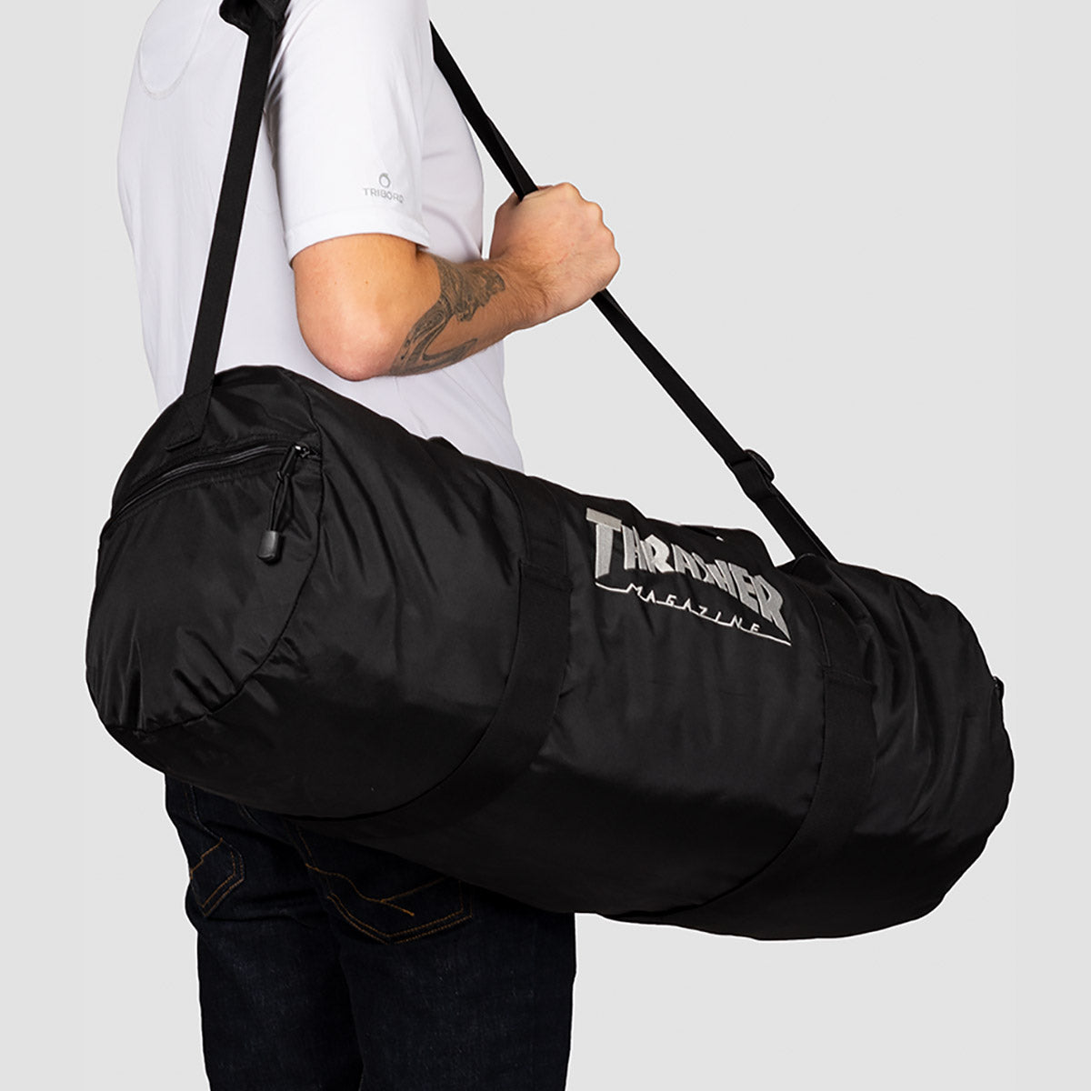 Thrasher Logo Duffel Bag Black