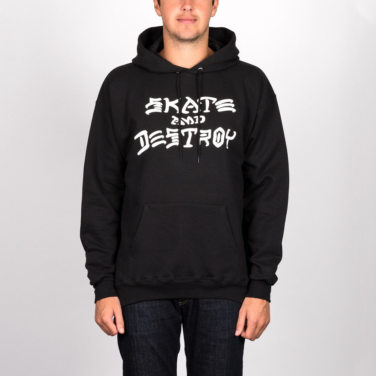 Thrasher Skate And Destroy Pullover Hood Black - Clothing