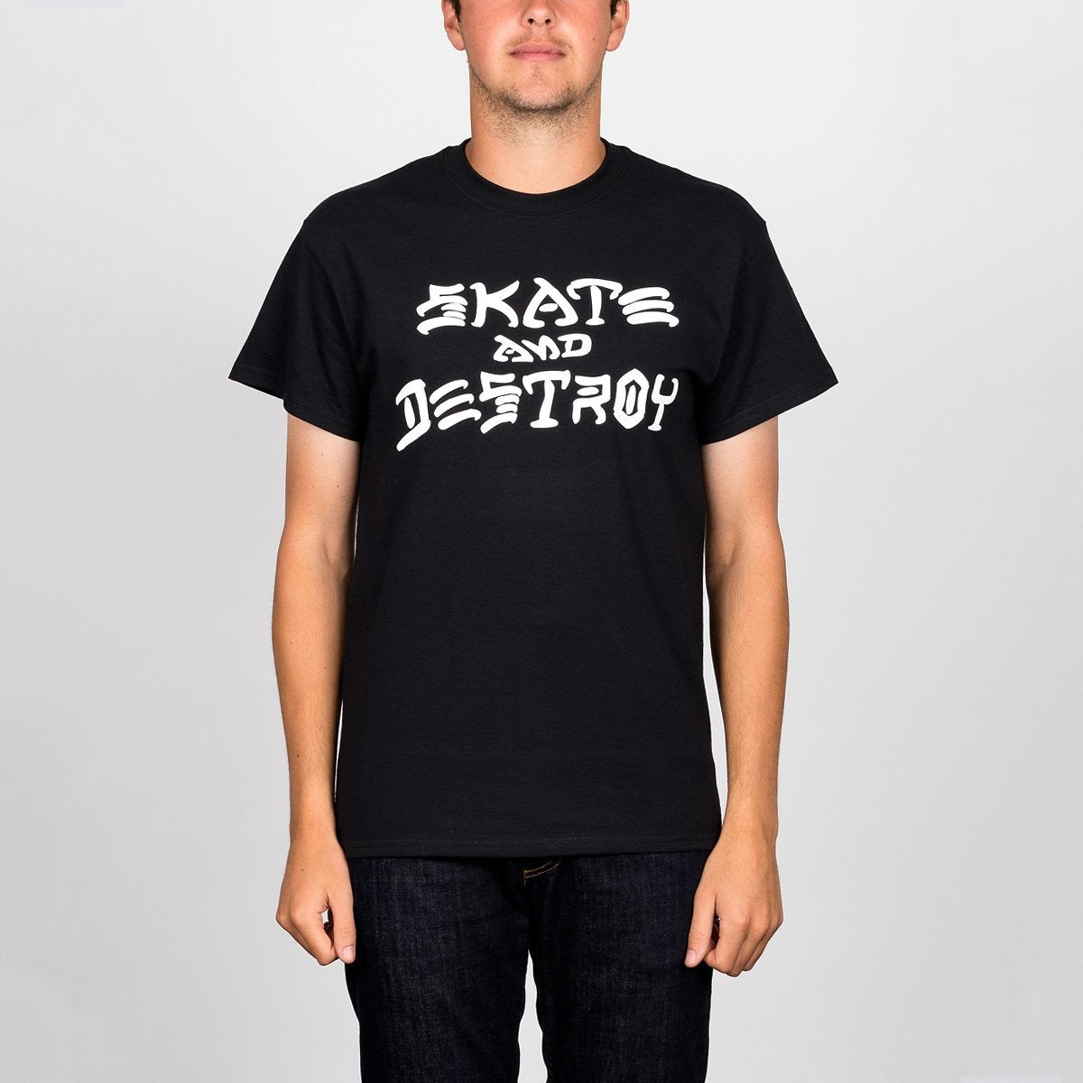 Thrasher Skate And Destroy Tee Black - Clothing