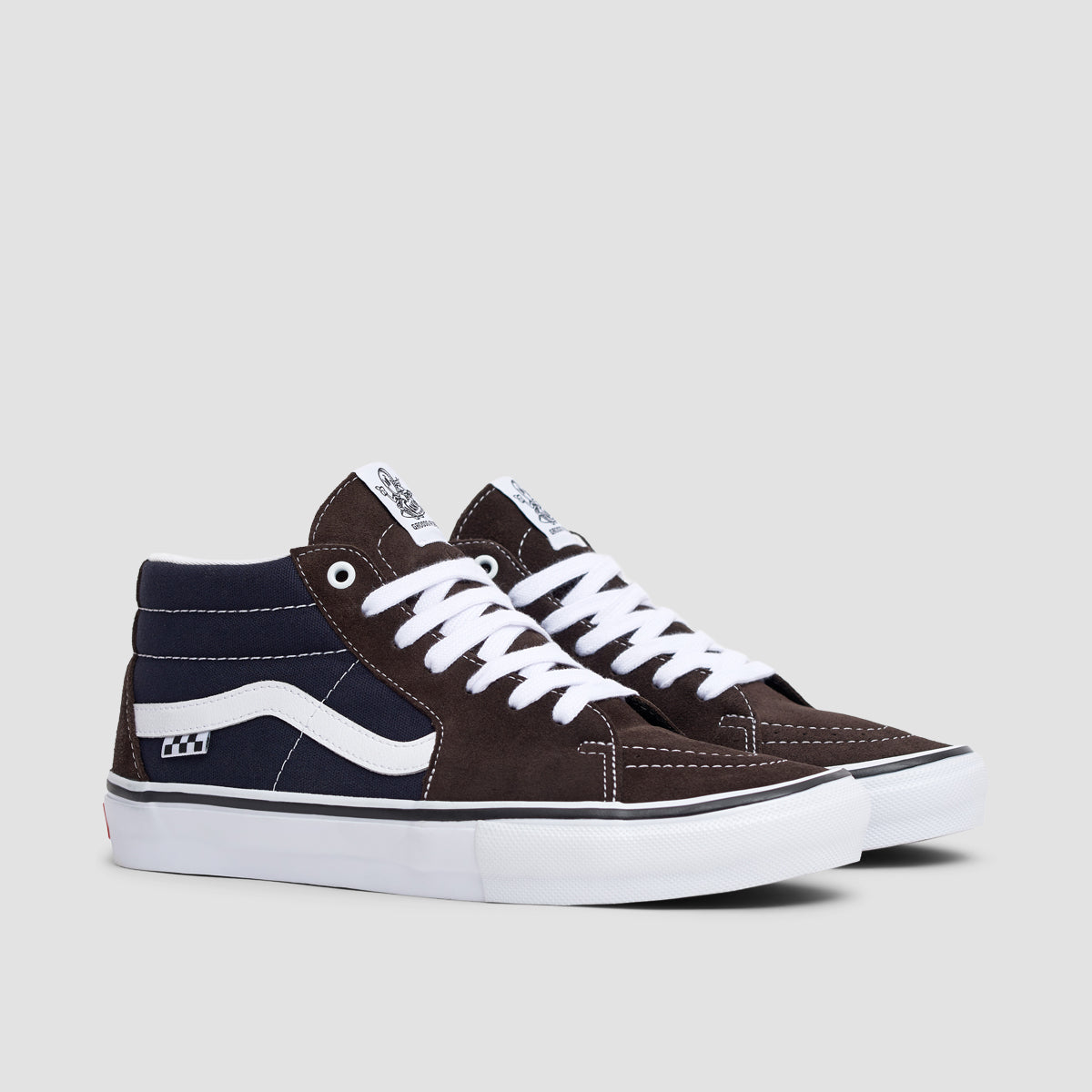 Vans Skate Grosso Mid Shoes - Dark Brown/Navy