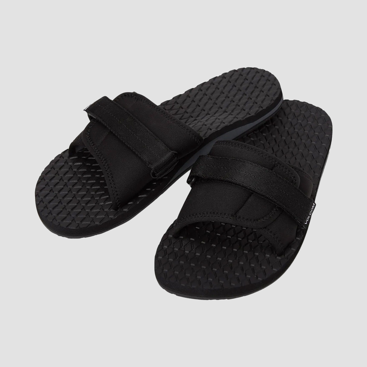 Volcom Eco Recliner Slides Black Grey