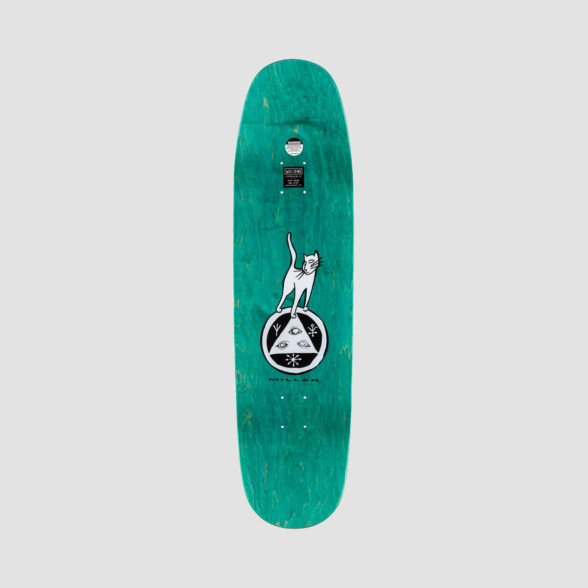 Welcome Bird Feeder on Catblood 2.0 Chris Miller Pro Skateboard Deck Deep Teal - 8.75"