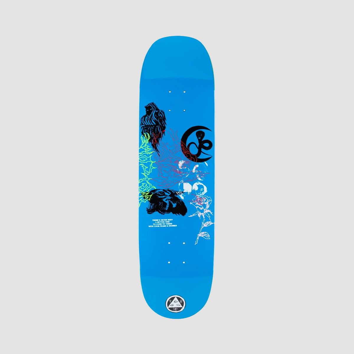 Welcome Flash on Moontrimmer 2.0 Skateboard Deck Blue - 8.65"